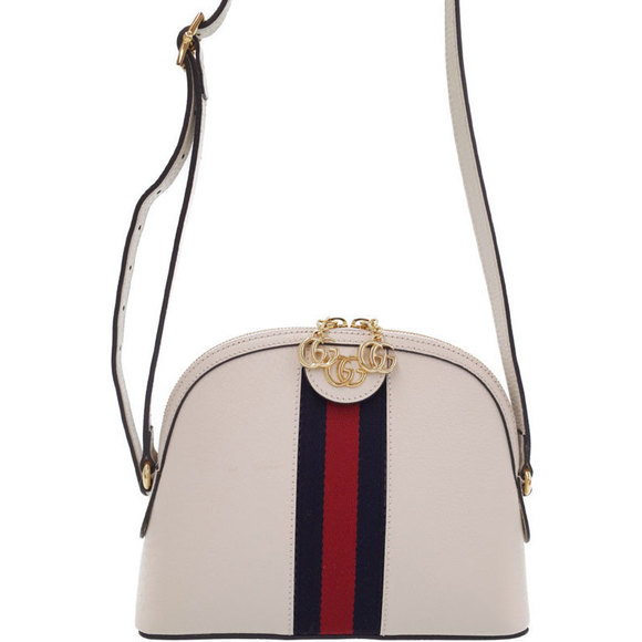 Gucci Ophidia Small Shoulder Bag White Leather - Picture 1 of 5